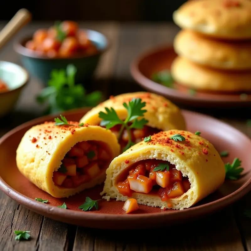 Arepa de Ñame Rellena de Pulpo a la Gallega: Receta Colombiana-Venezolana Fusion