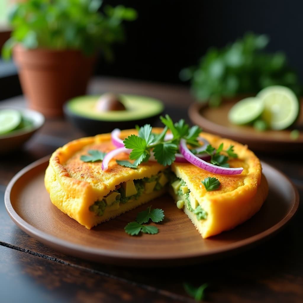 Arepa de Ñame y Queso de Anacardos con Relleno de Aguacate: Receta Venezolana Sin Lácteos en Airfryer