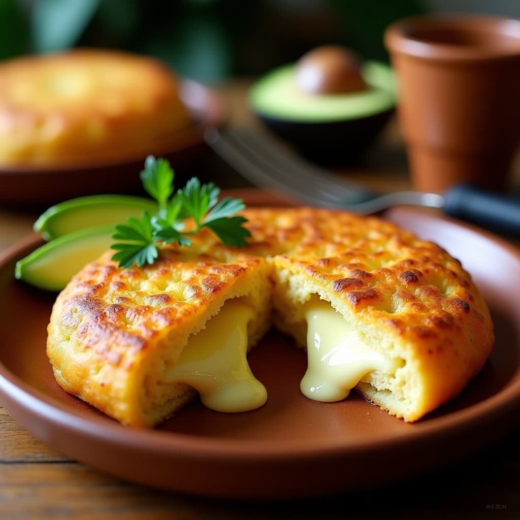 Arepa de Ñame y Queso de Cabra: Desayuno Venezuelano Sin Harina