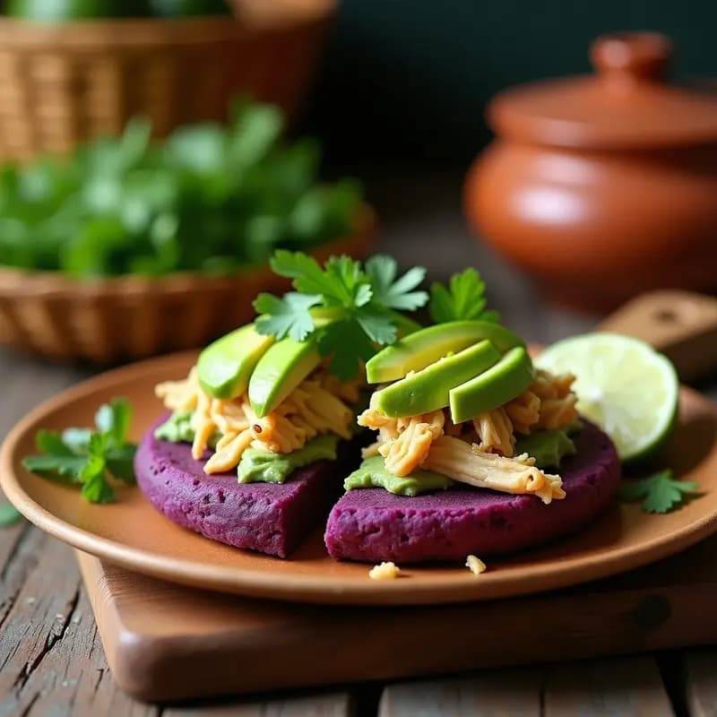 Arepa de Ñame Rellena de Pollo Desmenuzado y Aguacate: Receta Colombiana Sin Gluten