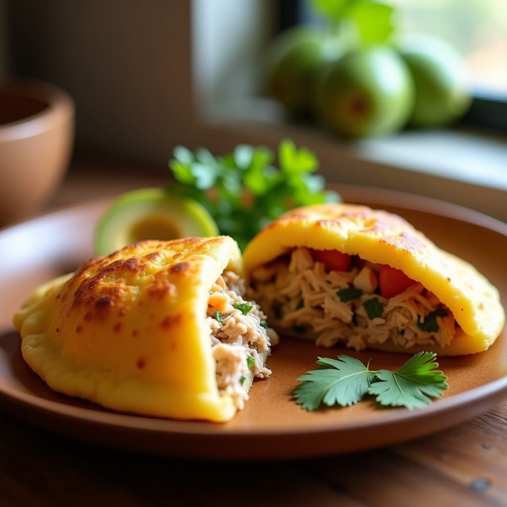 Arepa Rellena de Pavo y Guayaba: Receta Colombiana de Tupper Alta en Proteína