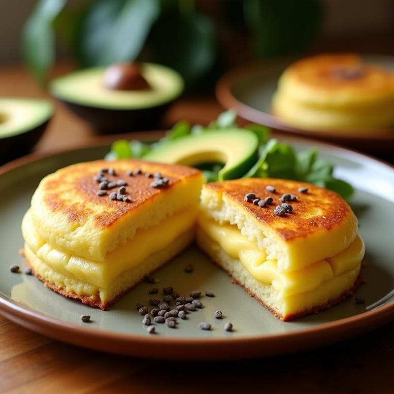 Arepa de Plátano Macho y Queso de Almendras: Desayuno Colombiano Keto y Sin Gluten