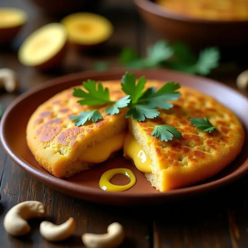 Arepa de Plátano Maduro y Queso de Anacardo: Receta Colombiana Sin Gluten y Vegana