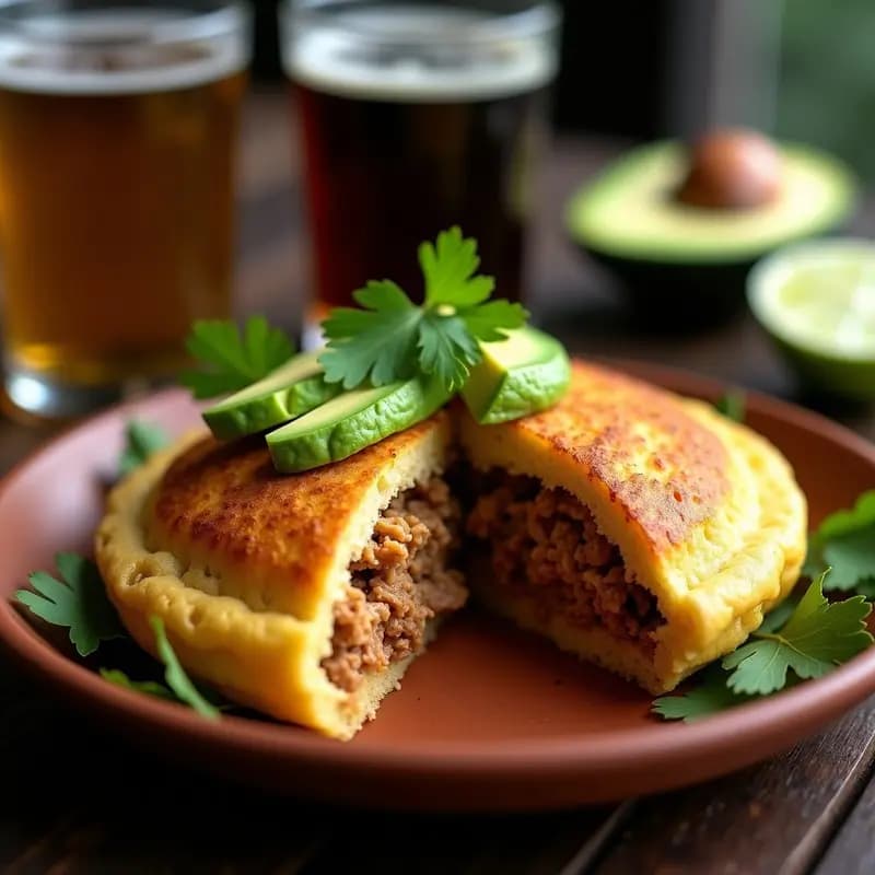 Arepa Colombiana Rellena de Pollo Desmechado y Aguacate: Receta en Airfryer con Toque Crujiente