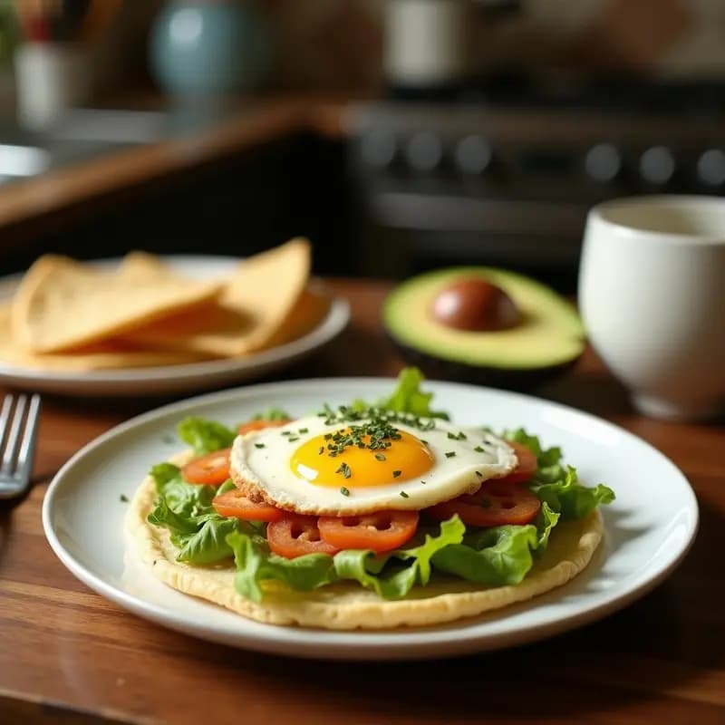 Arepa de Queso y Aguacate con Huevo Frito: Desayuno Venezuelano Alto en Grasas Saludables