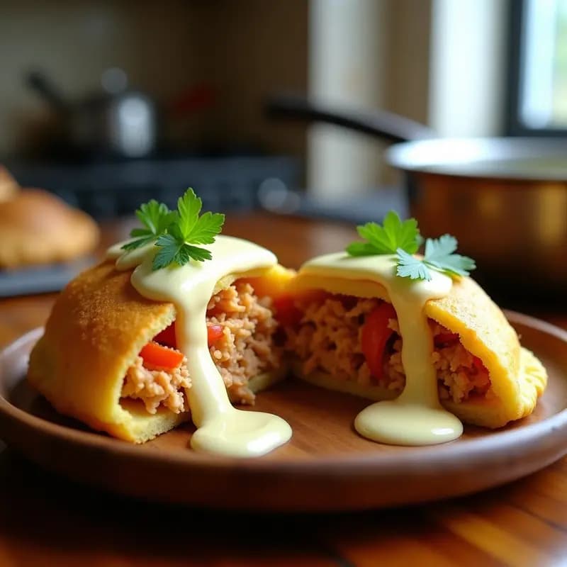 Arepa Rellena de Queso de Almendras y Pabllo: Receta Venezuelana Vegana en Sartén