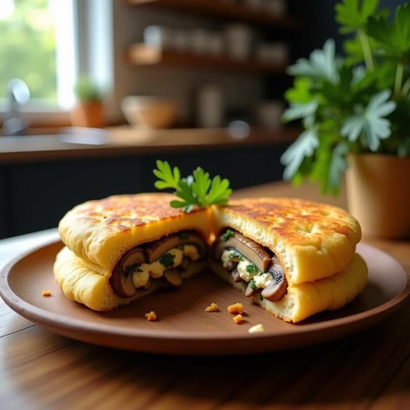 Arepa Rellena de Queso de Anacardo y Champiñones: Receta Venezolana Sin Lactosa en Airfryer