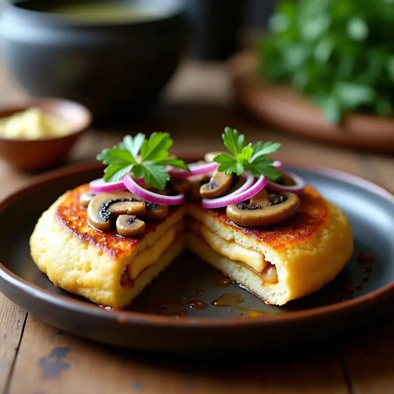 Arepa Rellena de Queso de Anacardos y Hongo Shiitake: Receta Venezolana Vegana en 20 Minutos