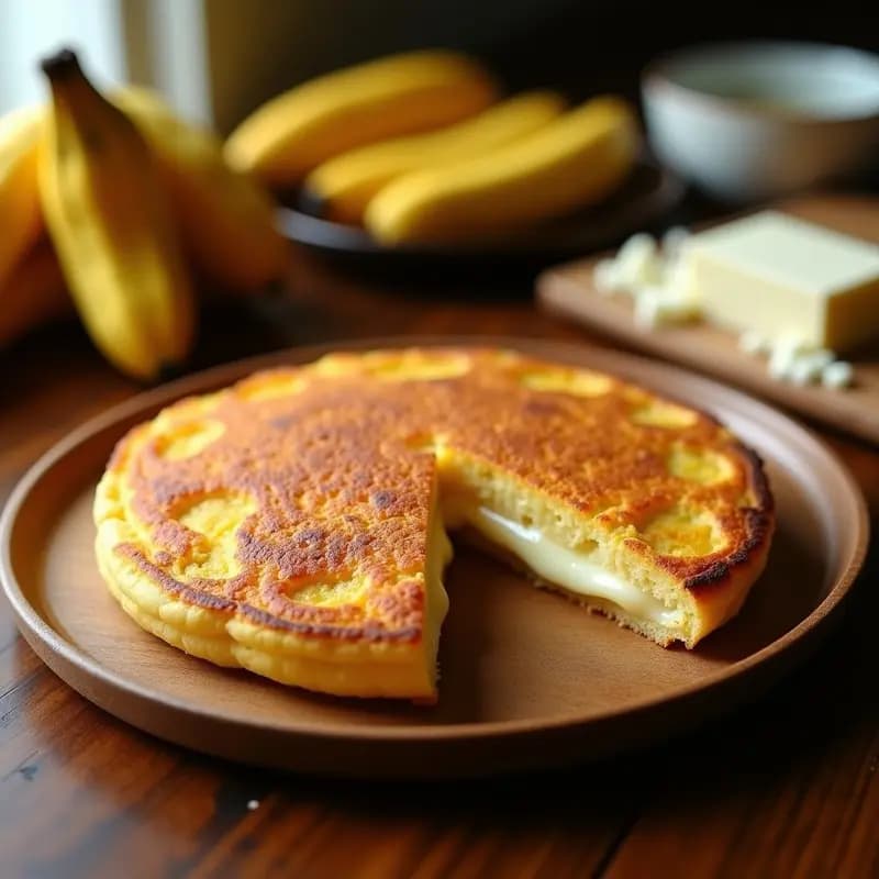 Arepa de Queso Blanco y Plátano Maduro: Receta Colombiana Dulce y Salada en Airfryer
