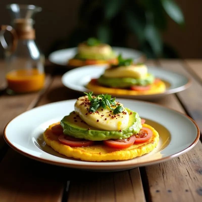 Arepa de Queso de Búfala y Aguacate: Receta Venezolana Gourmet con Toque Mediterráneo