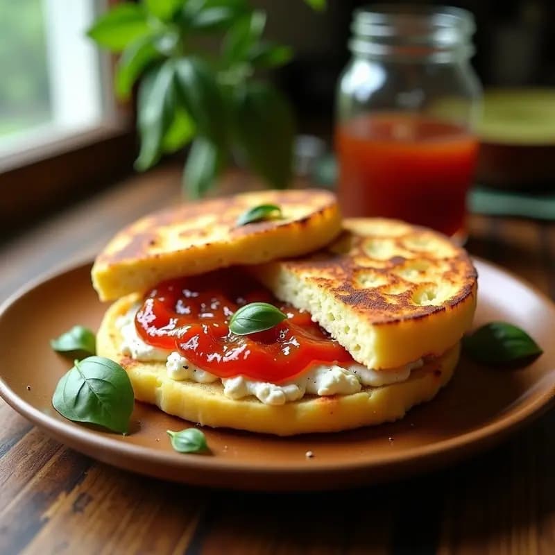 Arepa de Queso de Cabra y Mermelada de Tomate: Receta Venezolana Dulce-Salada en 15 Minutos