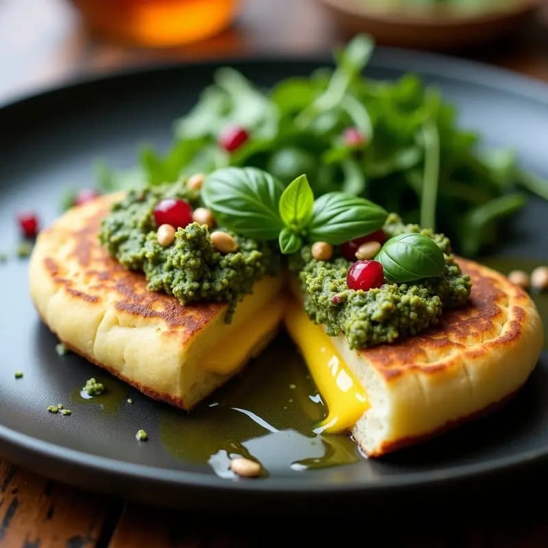 Arepa de Queso de Cabra y Pesto de Albahaca: Receta Venezolana Gourmet y Sin Gluten