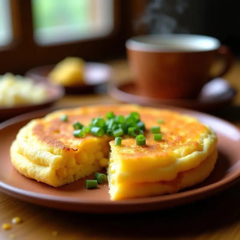 Arepa de Queso y Choclo: Desayuno Colombiano en Airfryer con Maíz Dulce