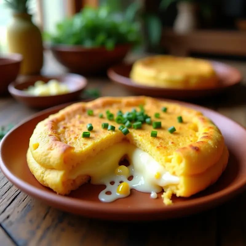 Arepa de Queso y Choclo: Receta Venezolana en Airfryer con Masa de Maíz Blanco