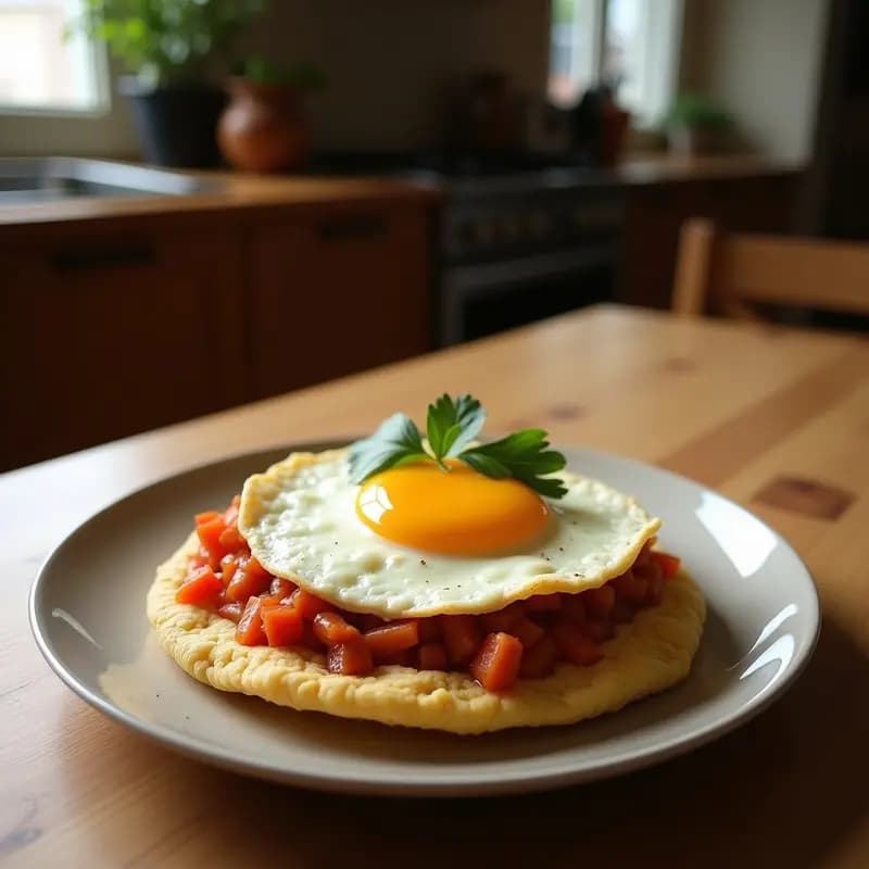 Arepa de Queso con Chorizo y Huevo: Desayuno Venezolano para Empezar con Energía