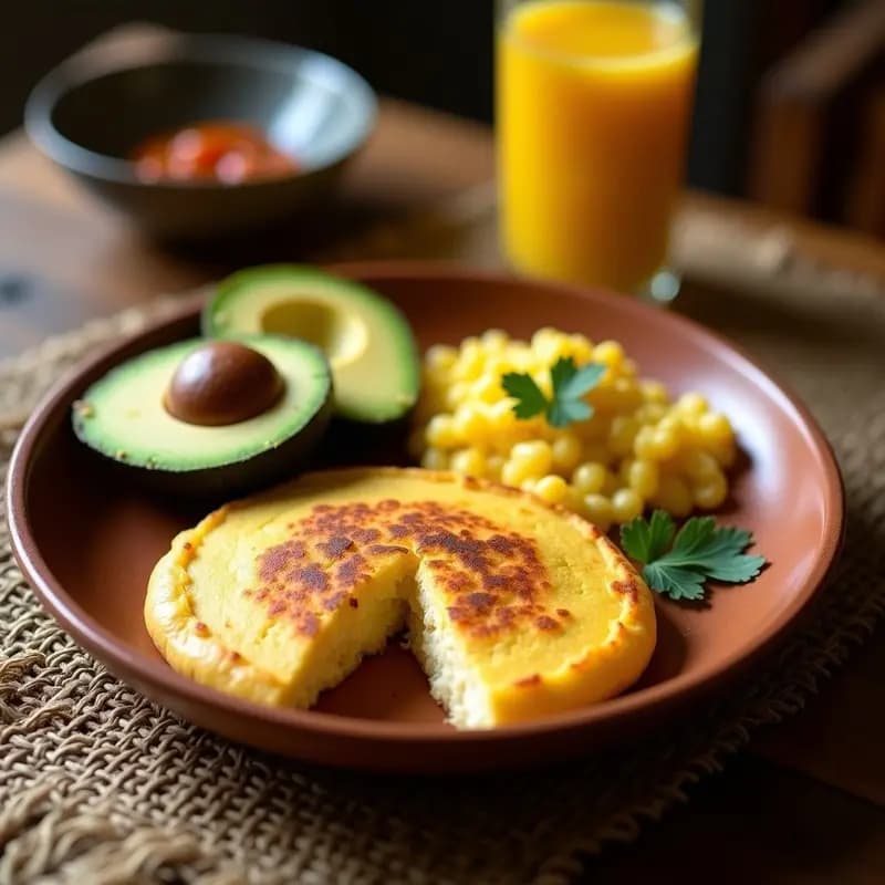 Arepa de Queso Fresco y Maíz Tostado: Desayuno Colombiano Crujiente y Alto en Calcio