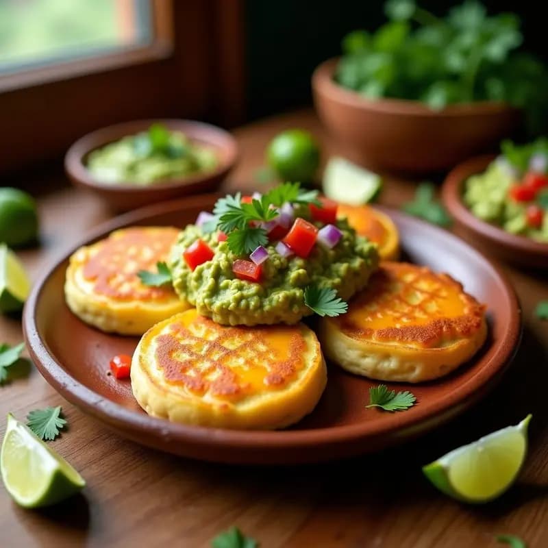 Arepas Colombianas de Queso y Guacamole: Receta Tradicional con Toque Mexicano