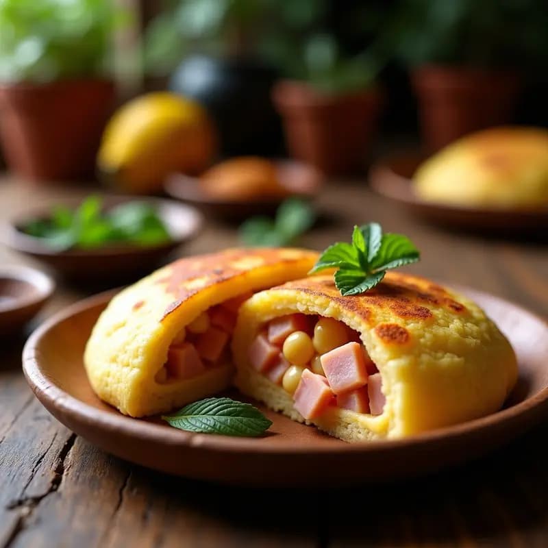 Arepa Rellena de Queso de Guayaba y Jamón Serrano: Receta Venezolana Dulce-Salada en 20 Minutos