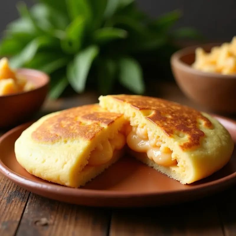 Arepa Venezolana Rellena de Queso de Guayaba: Desayuno Dulce y Salado sin Horno