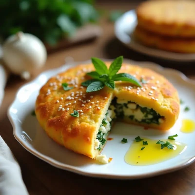 Arepa de Queso y Hierbas: Desayuno Libanés Sin Gluten y Alto en Proteína