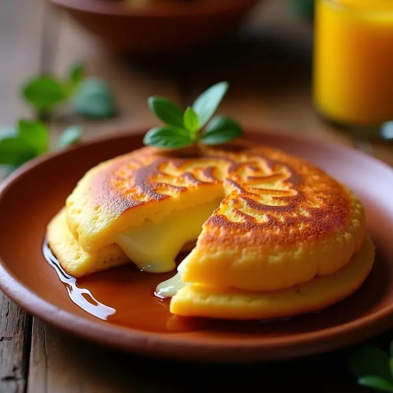 Arepa de Queso de Mano y Zumo de Caña: Receta Venezolana Tradicional para Desayunar