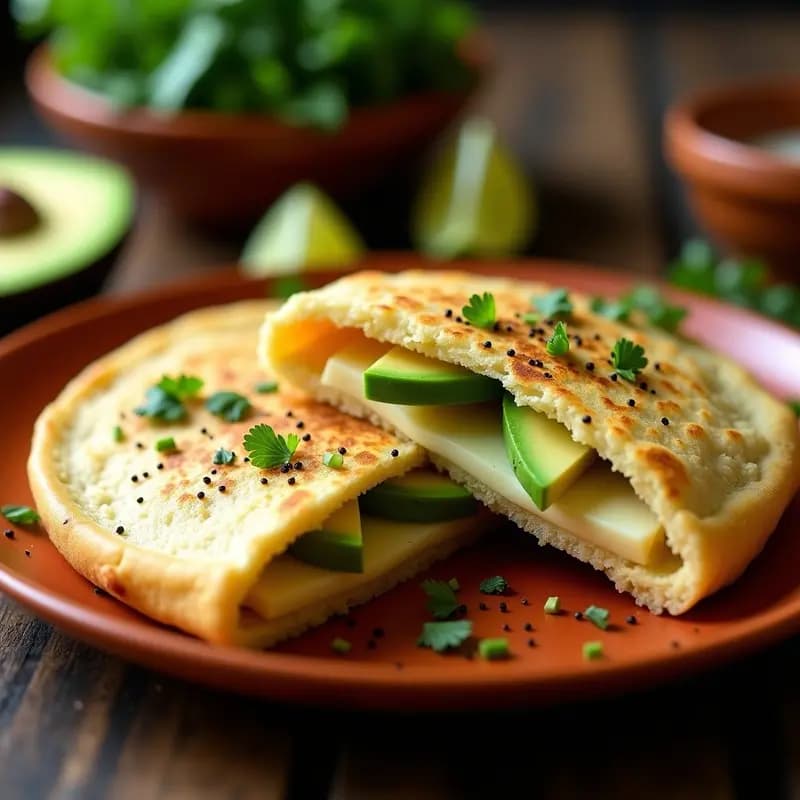 Arepa Venezolana Rellena de Queso de Manos y Aguacate: Receta Tradicional en Sartén