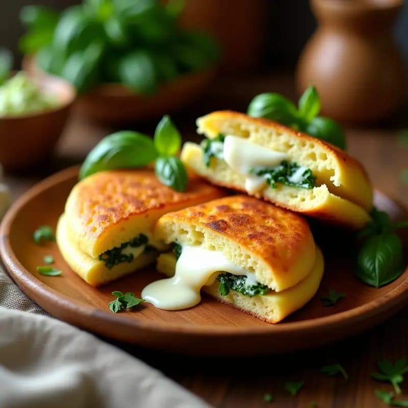 Arepa Colombiana de Queso de Mozzarella y Hierbas Frescas: Receta Rápida en Airfryer