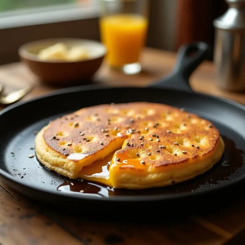 Arepa Dominicana de Queso de Oveja y Miel de Caña: Desayuno Dulce-Salado en Plancha