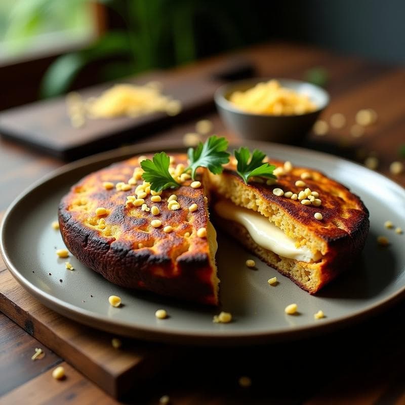 Arepa de Quinoa Negra y Queso de Cabra: Receta Vegana Sin Gluten en Airfryer con Toque Colombiano