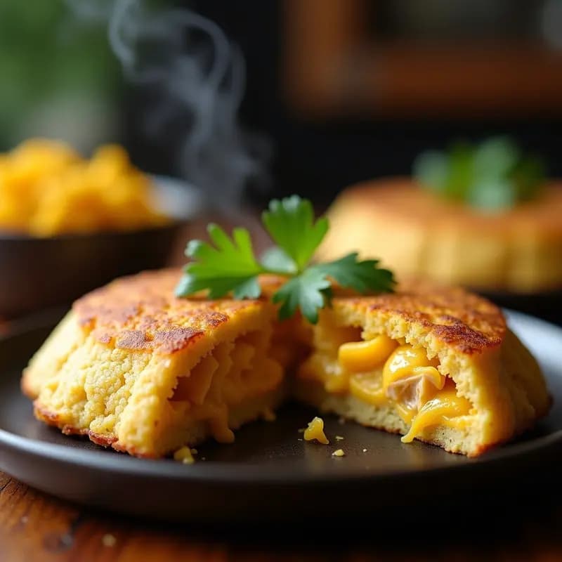 Arepa de Quinoa con Relleno de Pollo al Ají Amarillo: Receta Peruana sin Harina