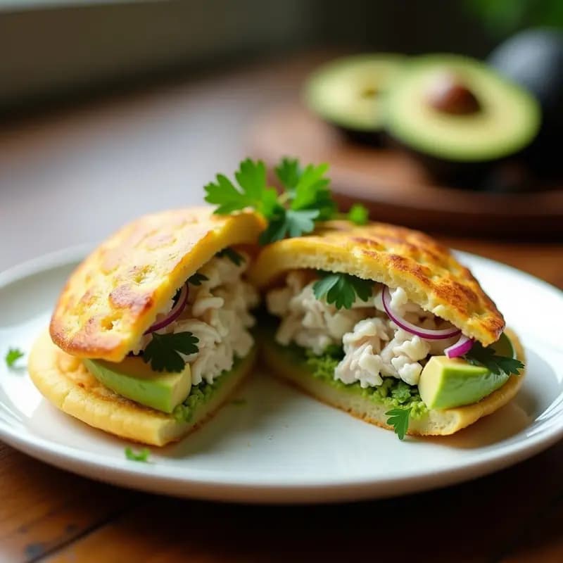 Arepa Reina Pepiada con Aguacate y Pollo: Desayuno Venezolano en 10 Minutos