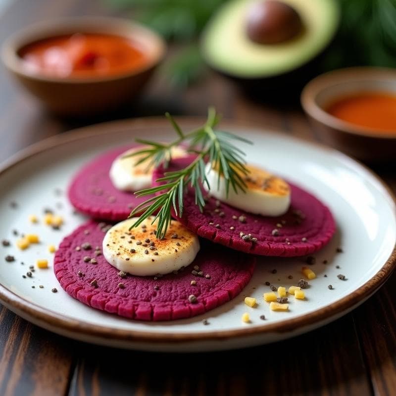 Arepa de Remolacha y Queso de Cabra: Receta Vegana en Airfryer con Color Vibrante