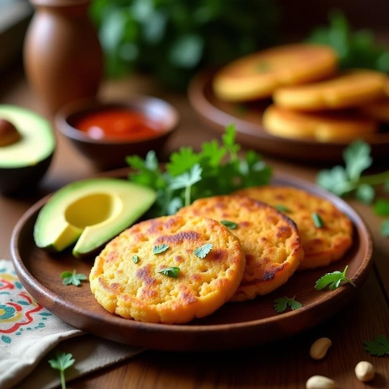 Arepa Vegana de Harina de Plátano y Queso de Anacardos: Receta Colombiana en Airfryer