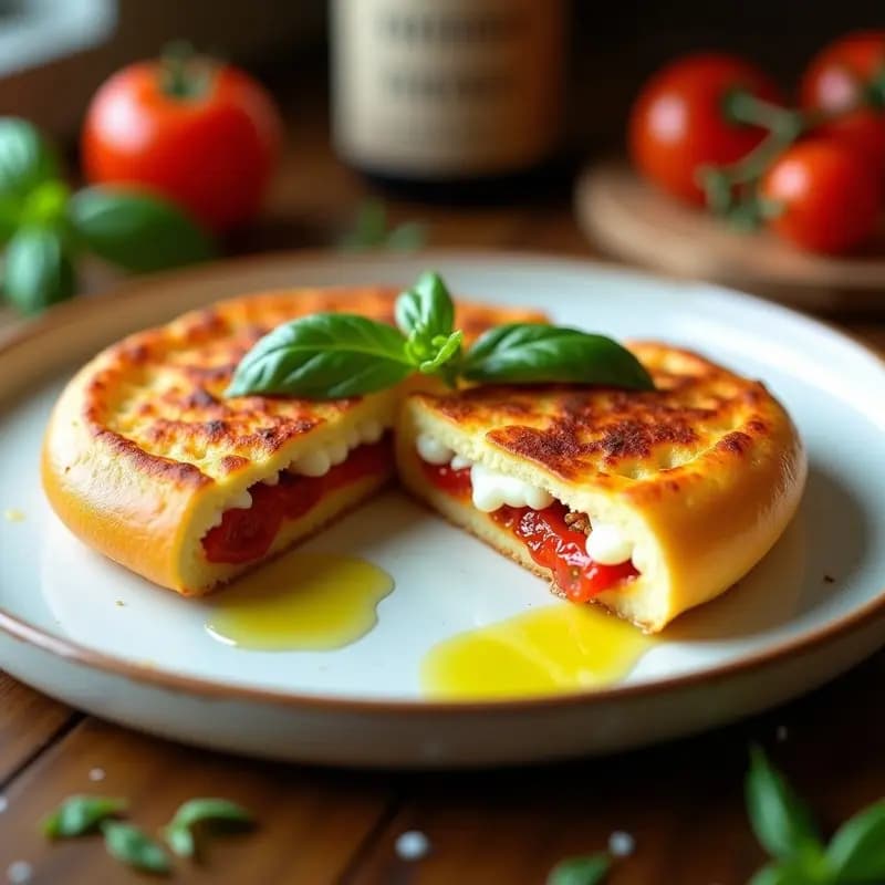 Arepa Venezia Colombiana con Queso Mozzarella y Tomate Seco: Receta en Airfryer