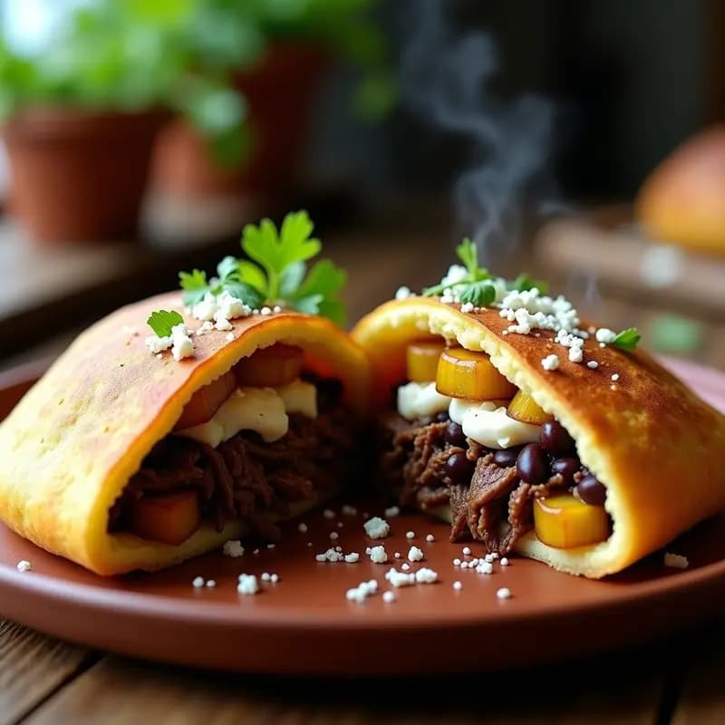Arepa Venezuela Rellena de Pabellón Criollo: Receta Iconica con Carne Mechada y Queso Blanco