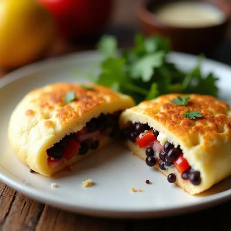Arepa Venezolana de Queso de Mano y Caraotas: Desayuno Energético Sin Gluten