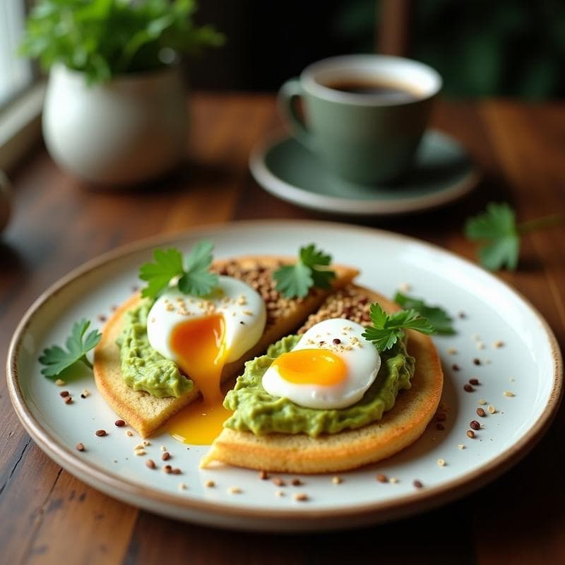 Arepa de Harina de Yuca con Relleno de Aguacate y Huevos Poché: Desayuno Colombiano Keto