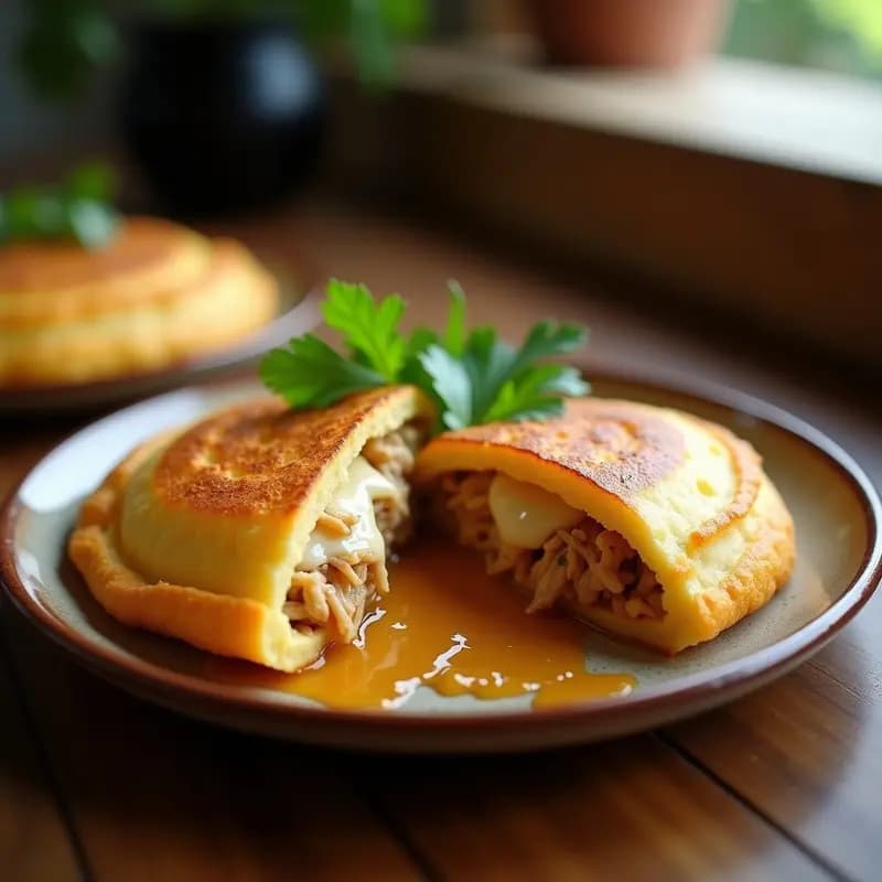 Arepa de Yuca Rellena de Carita de Pollo: Receta Venezolana Sin Harina de Trigo