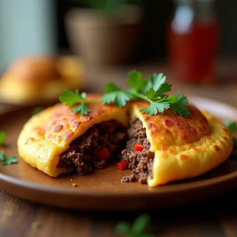 Arepa de Yuca Rellena de Carne Mechada: Receta Venezuelana Sin Gluten en Airfryer