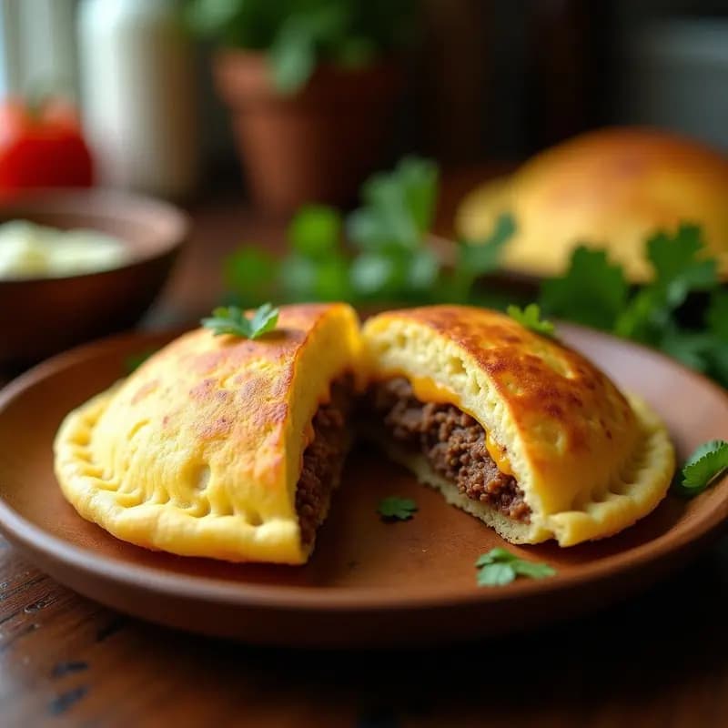 Arepa de Yuca Rellena de Carne Molida y Queso: Receta Colombiana Crujiente
