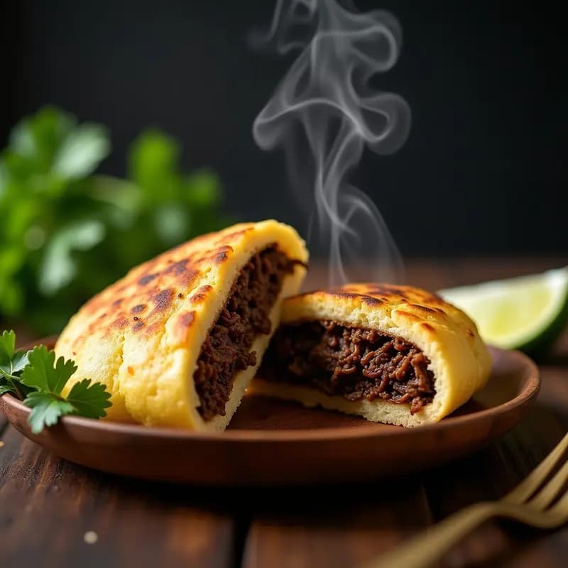 Arepa de Yuca Rellena de Carnitas de Hongos: Receta Colombiana Vegana y Crujiente