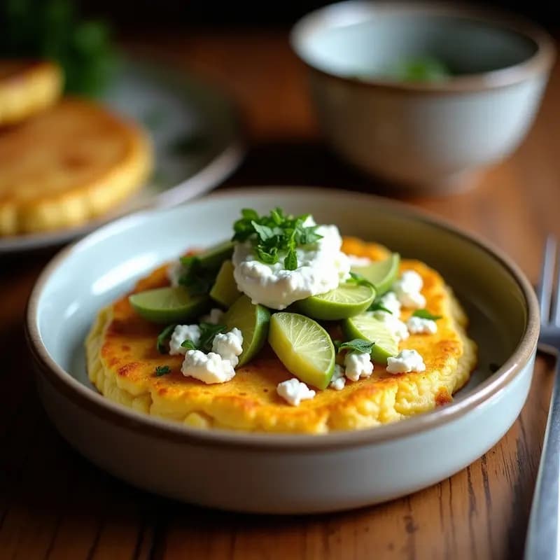 Arepa de Yuca y Espinacas con Queso de Cabra: Receta Venezolana Keto en Thermomix