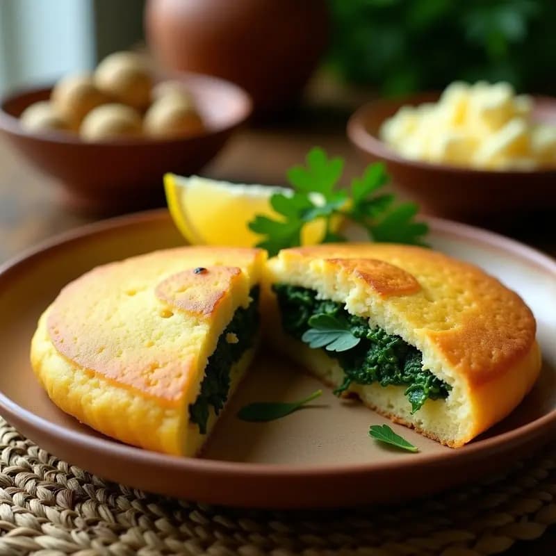 Arepa de Yuca y Espinacas con Queso de Castaña: Receta Colombiana Sin Gluten en Thermomix