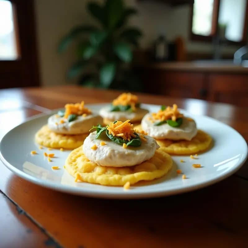 Arepa de Yuca Rellena de Pescado gesto al Coco: Receta Caribeña Sin Gluten para Tupper