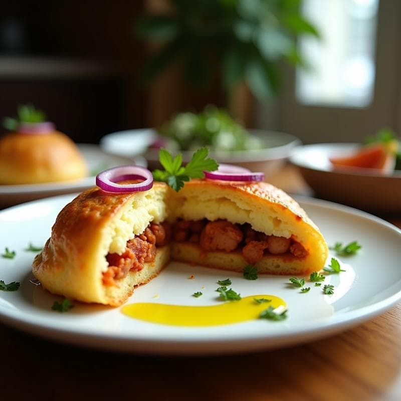 Arepa de Yuca Rellena de Pulpo a la Gallega: Receta Colombiana Gourmet