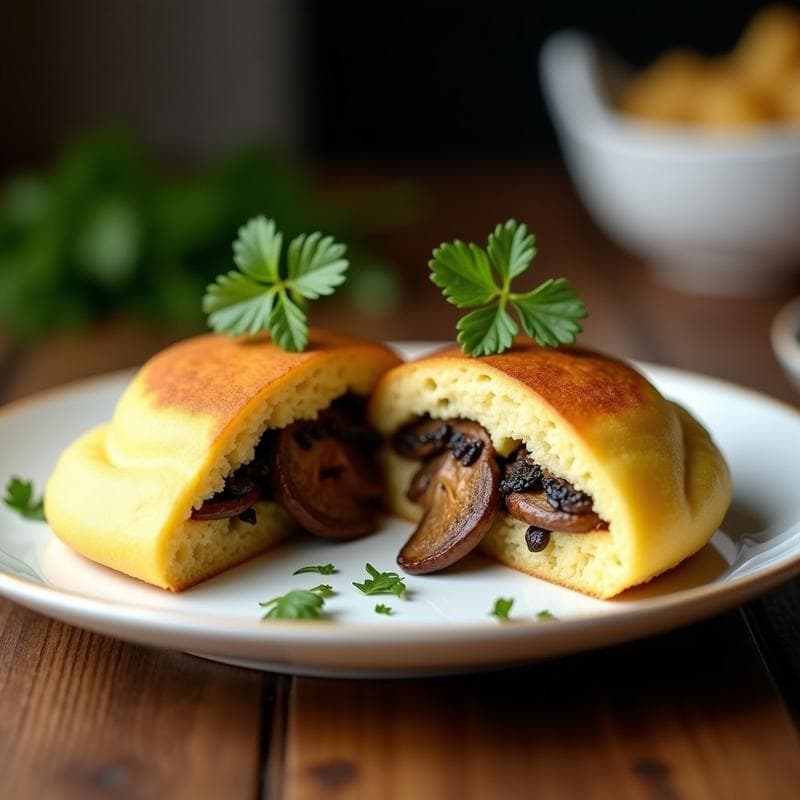 Arepa de Yuca y Queso de Almendras Rellena de Hongos Portobello: Receta Colombiana Keto