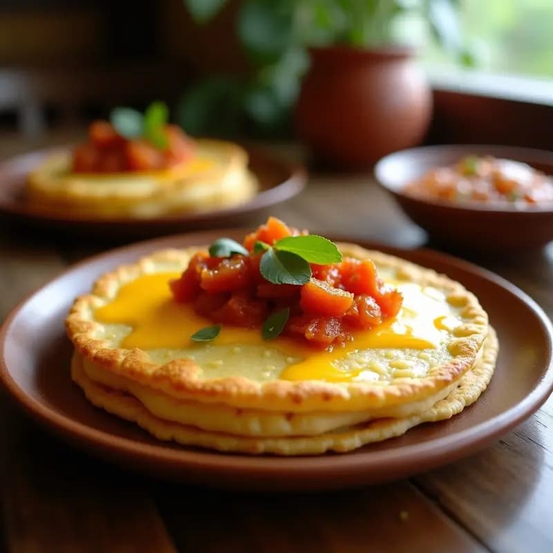 Arepa de Yuca y Queso de Cabo con Hogao: Receta Colombiana Sin Harina de Maíz