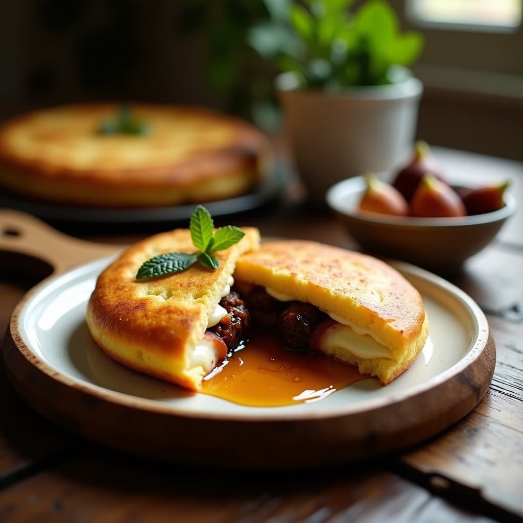 Arepa de Yuca y Queso de Cabra con Relleno de Higos Caramelizados: Receta Colombiana Gourmet