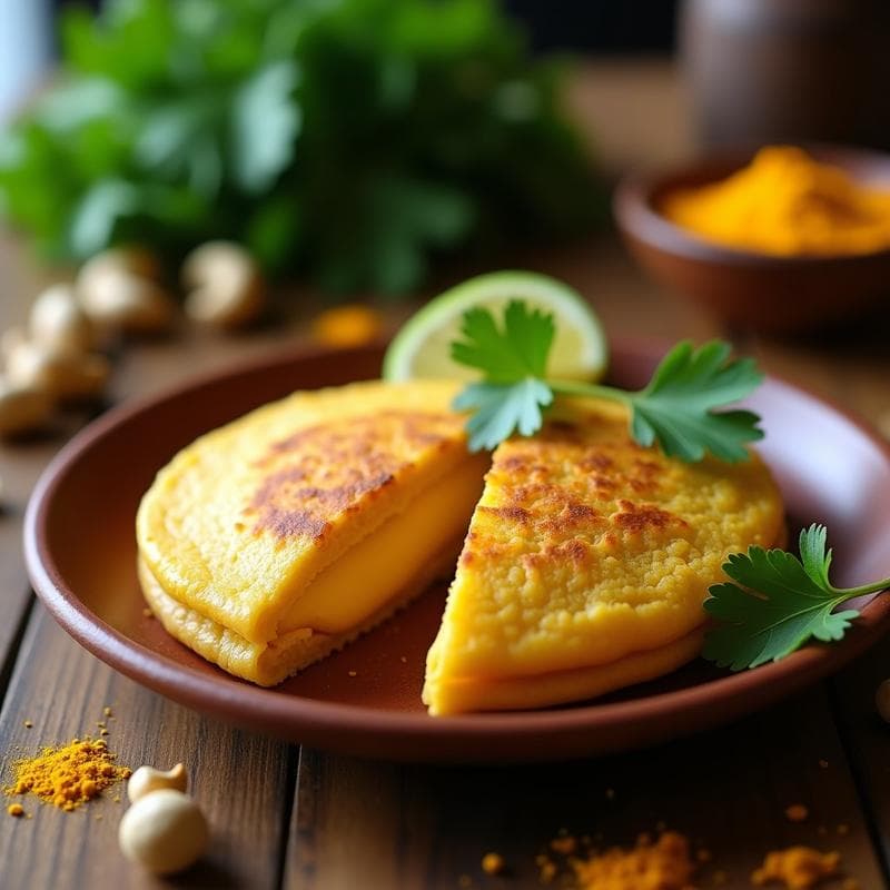 Arepa de Yuca y Queso de Cúrcuma: Receta Colombiana Vegana y Antiinflamatoria