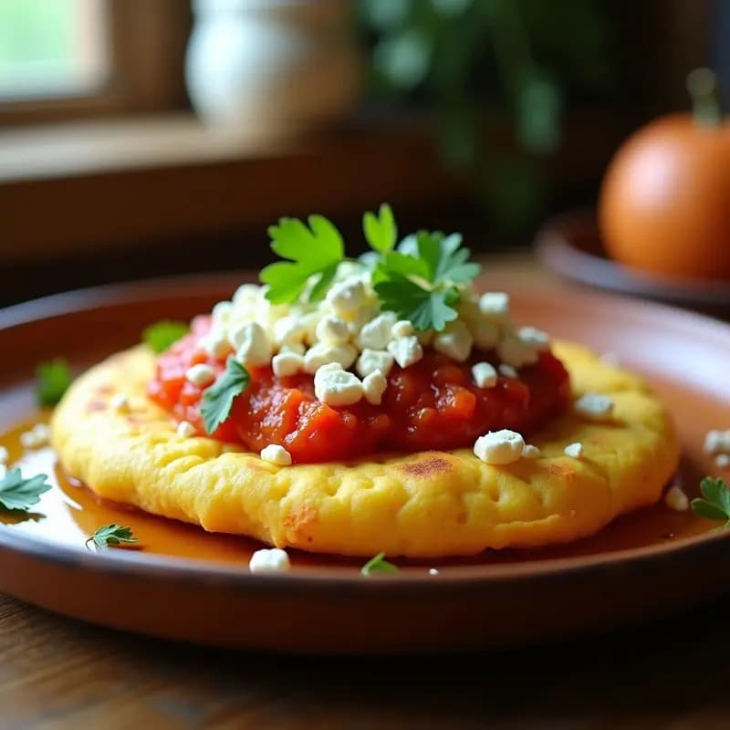 Arepa de Yuca y Queso Feta con Hogao Colombiano: Receta Sin Gluten en Airfryer